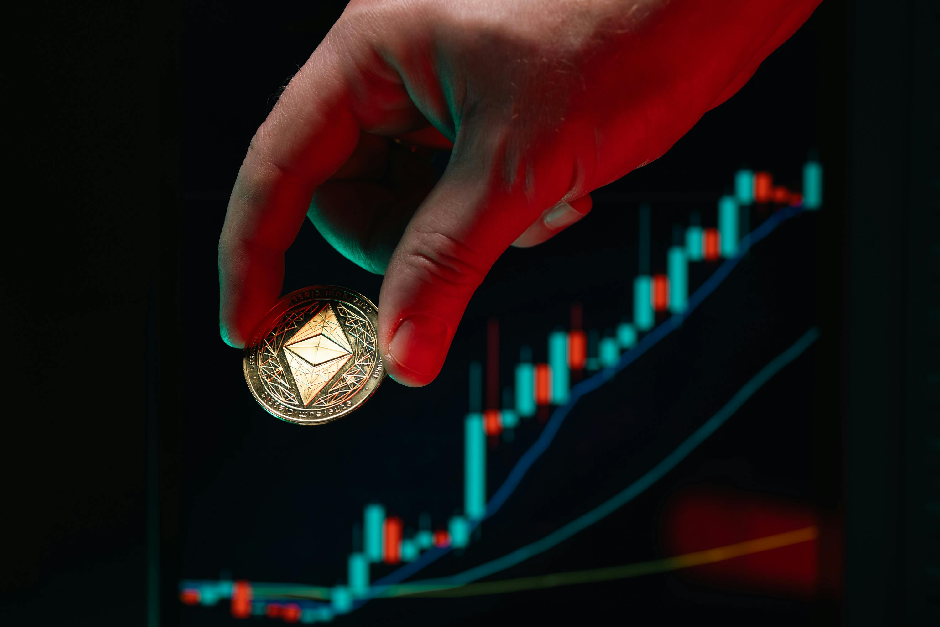 Photo by Jakub Zerdzicki: https://www.pexels.com/photo/ethereum-coin-and-stock-market-graph-interaction-31220975/